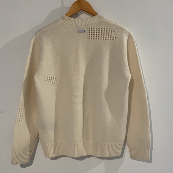 The Kooples Paris Winter White Crewneck Wool Sweater - Picture 2 of 6